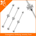 charm industrial piercing barbell earrings clip cross industrial barbell earrings